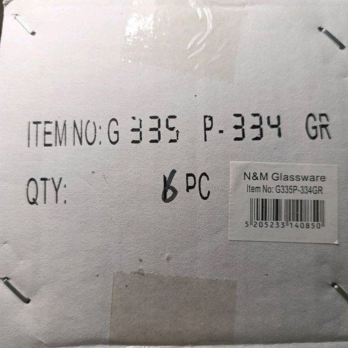 Set of 6 dessert plates N&M glassware, new, 13.5x13.5 cm