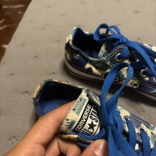 Converse All Star kids' sneakers size 29, white and blue