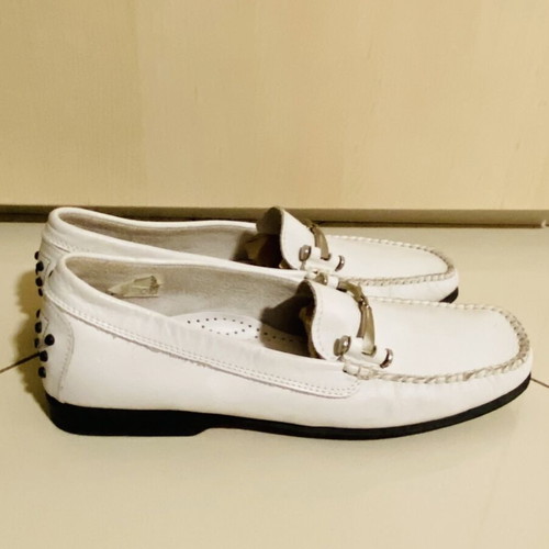P&Co white leather moccasins new, size 40