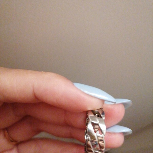 Silver-colored ring size 17-18 new by Hadra jewels