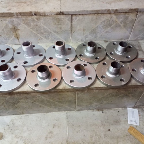 DIN 40 lathe flanges with 1 1/2 inch nipples, pack of 10