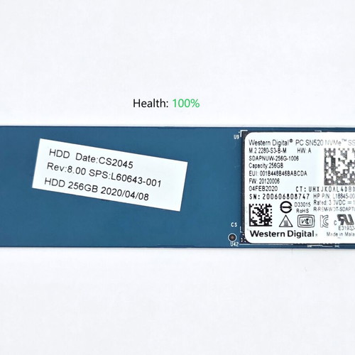 Western Digital PC SN520 256GB NVMe M.2 2280 SSD σαν καινούργιο