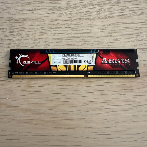Gskill Aegis DDR3 8GB 1333MHz memory like new