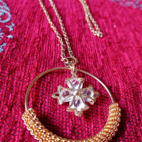 Rose gold cross pendant used