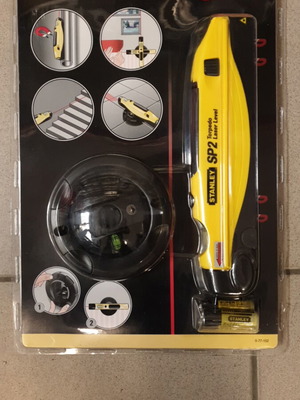 Stanley SP2 Level with Base and Laser, new, 25 cm, 2 pieces