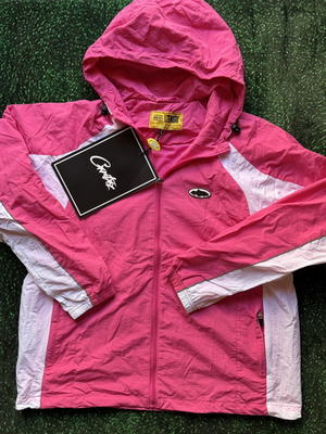 Corteiz pink windbreaker size M brand new with tags and bag