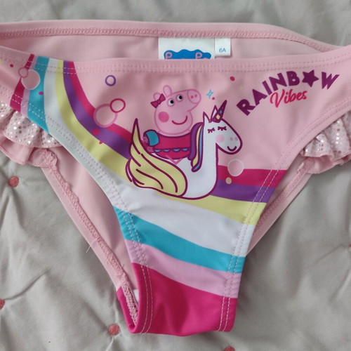 Peppa Pig swimsuit for girl like new, size 116 cm, white and pink