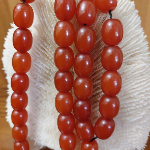 Worry beads new with 33 + 3 beads from dark orange new faturan