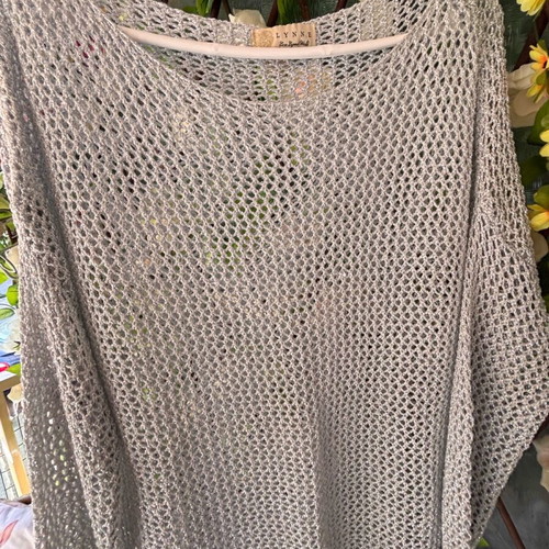 Lynne women's evening blouse like new, grey-silver, size S/M