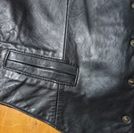 Γιλέκο δερμάτινο YSL vintage σαν καινούργιο, μαύρο, Νο 52