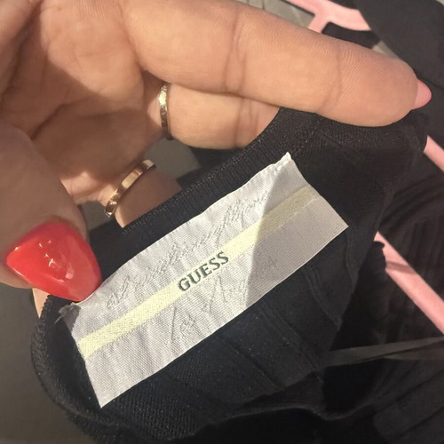 Guess knit dress large new black