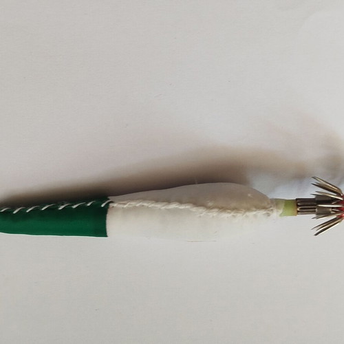 Yo-Zuri heavy squid jigs 9cm white-green with lead and fabric body new