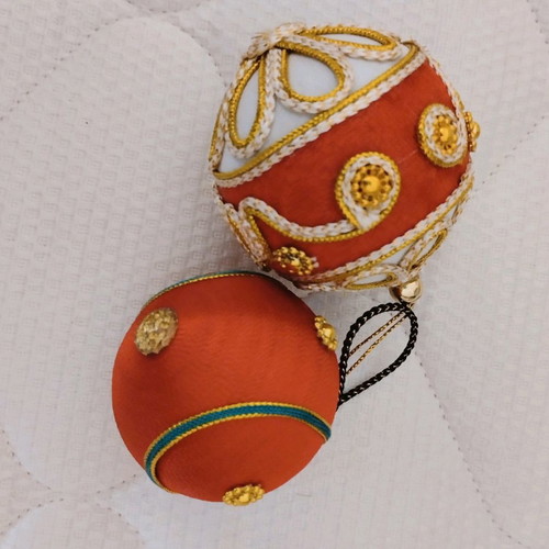 Christmas balls fabric like new