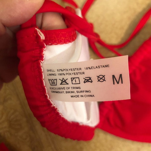 Sexy red bikini with red stones new