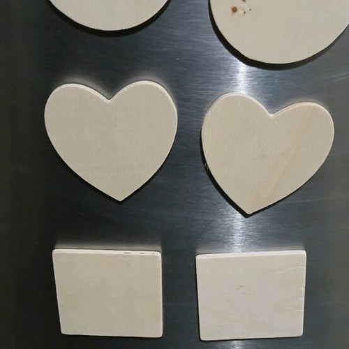 Wooden magnets new, set of 6 pieces for diy