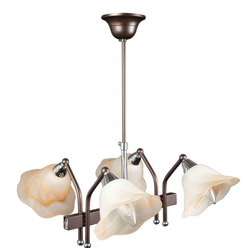 Brass ceiling light modern, new, adjustable height, 4 lights E14