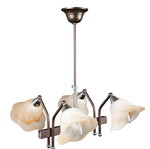 Brass ceiling light modern, new, adjustable height, 4 lights E14