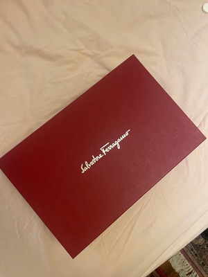 Salvatore Ferragamo red paper shoe box authentic