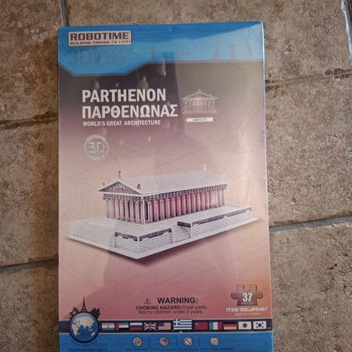 3D wooden puzzle Parthenon, 37 pieces