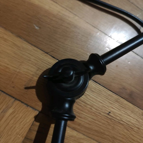 Vintage floor lamp used, black metal with adjustable joints