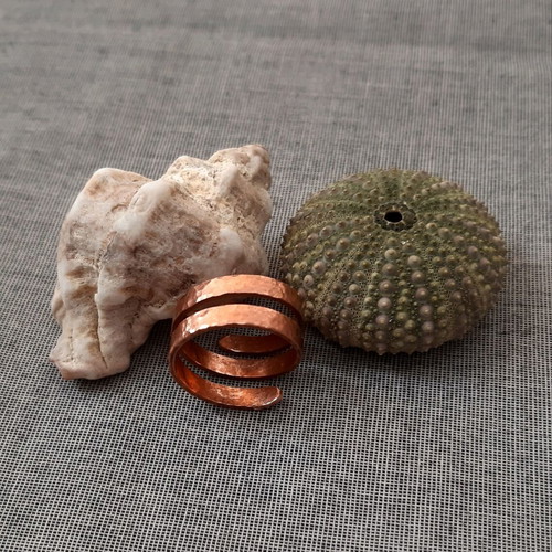 Kea Ring hammered pure copper handmade new in gift pouch