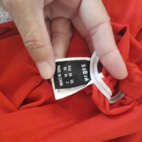Dress new red elastic one-shoulder with side elastics