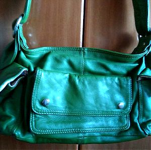 Δερμάτινη τσάντα πράσινο ανοιχτό