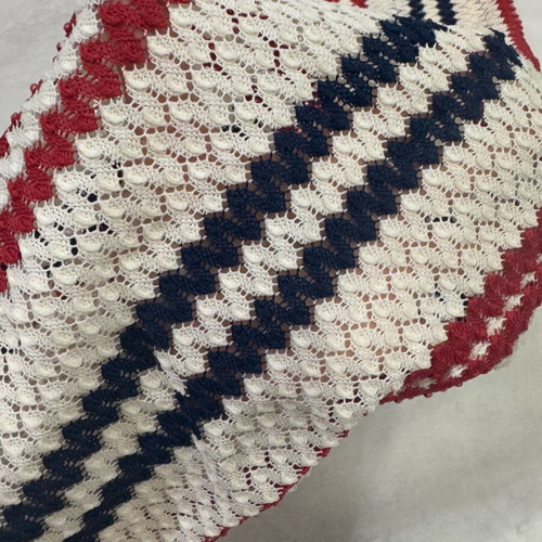 SugarFree semi-transparent knitted pants new, beige and red, size S