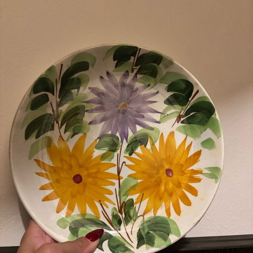 Ceramic floral platter used
