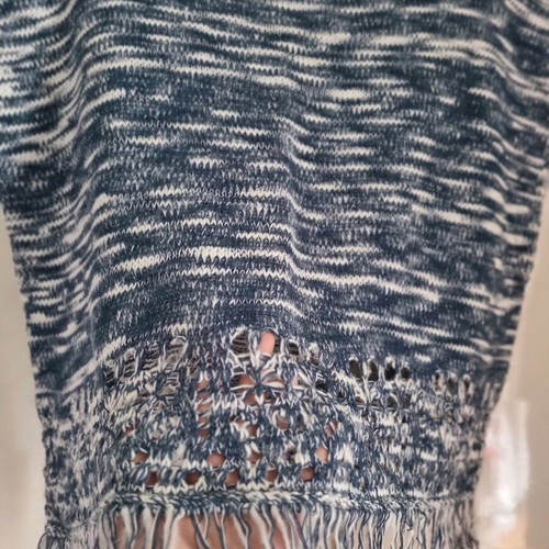 Boho knitted top like new with fringes, sleeveless crop