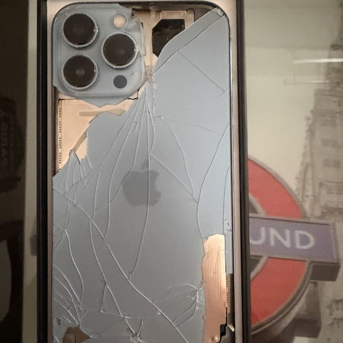 iPhone 13 Pro Max 128GB with cracked back glass