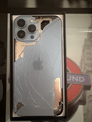 iPhone 13 Pro Max 128GB with cracked back glass
