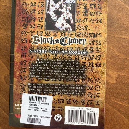 Black Clover Volume 29 like new
