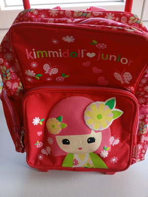 Kimmidoll wheeled children's kindergarten bag used