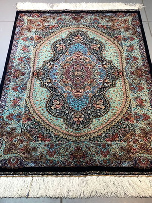 Persian machine-made bamboo silk rug new 117x77 cm