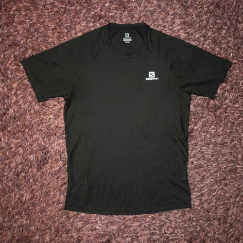 Salomon Cross Rebel SS Tee T-shirt Men Size S Like New Black