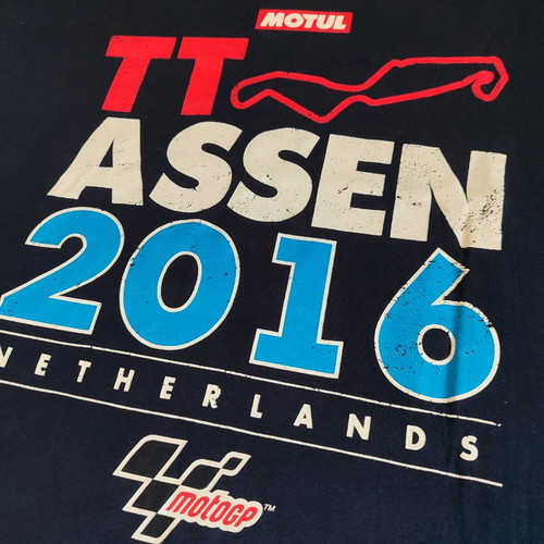 T-shirt Assen TT 2016 MotoGP used, genuine blue size L
