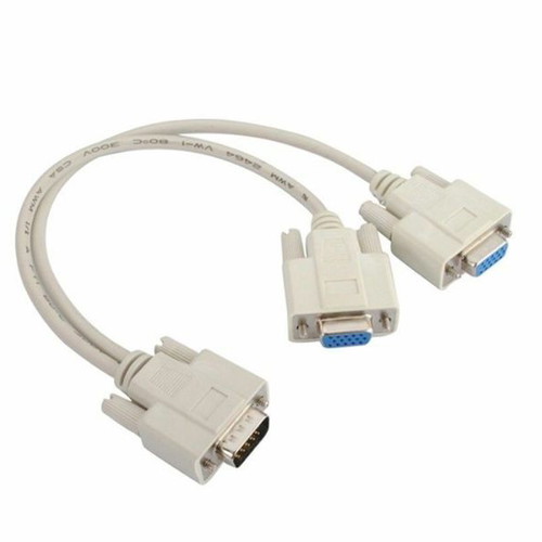 VGA splitter new, 1 male to 2 female VGA, 0.20 m length