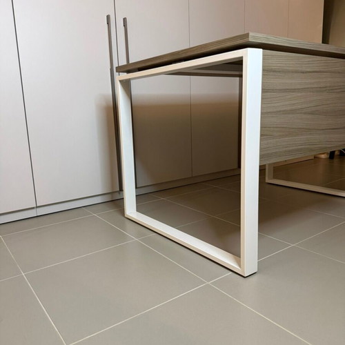 Sigma Square office desk, grey and white, 120x80 cm
