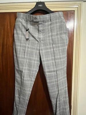 Suit pant grey checked