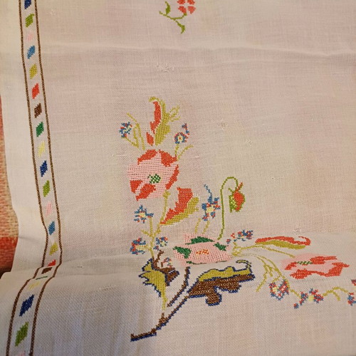 Cretan embroidery square used with very nice colors