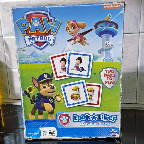 Paw Patrol Memory Game used, for 2-4 players 3+ years