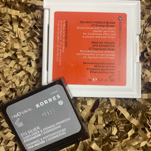 Korres makeup set of 2 products like new, blush and eyeshadow