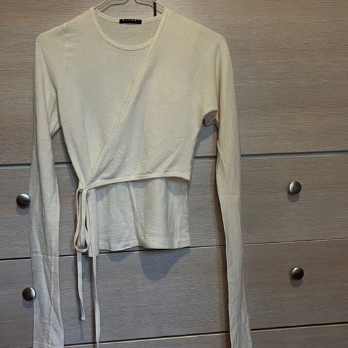 Sisley long-sleeve blouse white new, size small