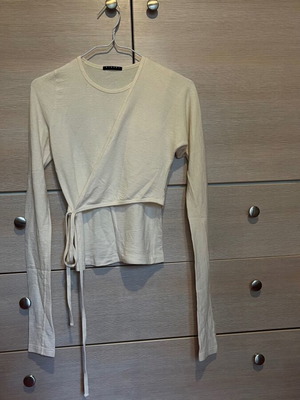 Sisley long-sleeve blouse white new, size small