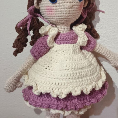 Handmade knitted Amigurumi doll new, height 27cm