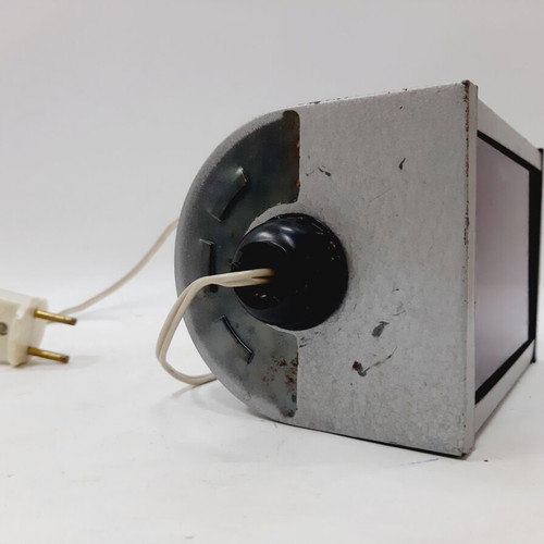 Vintage photographic safety lamp with red filter used, USSR 60s, E27