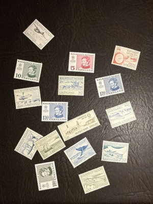 Greenland collectible stamps new, set of 13