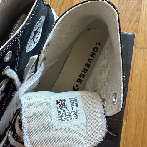 Converse All Star wide fit black and white sneakers size 39
