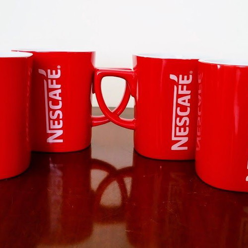 Nescafé Red Mug set of 4 ceramic coffee cups